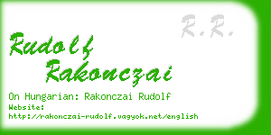 rudolf rakonczai business card